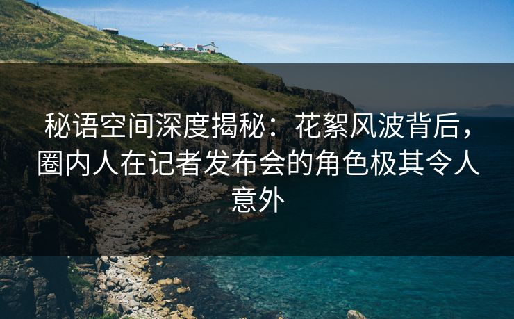 秘语空间深度揭秘：花絮风波背后，圈内人在记者发布会的角色极其令人意外
